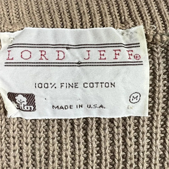 Vintage Lord Jeff Knit Sweater Mens M Pullover 100% Fine Cotton USA Made - Picture 3 of 4